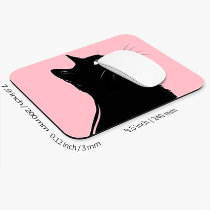 Square Mouse Pad Cat,Personalized Premium-Textured Custom Mouse Mat Design,Washable Mousepad Lycra Cloth,Non-Slip Rubber Base Computer Mouse Pads for Wireless Mouse
