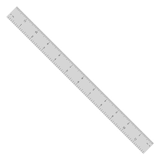 PEC Tools 12" Rigid Metal Ruler (5 Pack), Made from Premium Stainless Steel, 4R Graduation (1/8", 1/16", 1/32", 1/64"), Fully Hardened and Tempered Machinst Rule, Made in USA