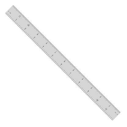 PEC Tools 12" Rigid Metal Ruler (5 Pack), Made from Premium Stainless Steel, 4R Graduation (1/8", 1/16", 1/32", 1/64"), Fully Hardened and Tempered Machinst Rule, Made in USA