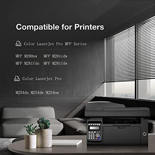 LEMERO 202X Black Toner Cartridge Compatible Replacement for HP CF500X CF500A 202A for Color Laserjet Pro M281fdw M281cdw M254dw MFP M280nw M254nw M281fdn MFP M281 M254 Printer 2 Pack