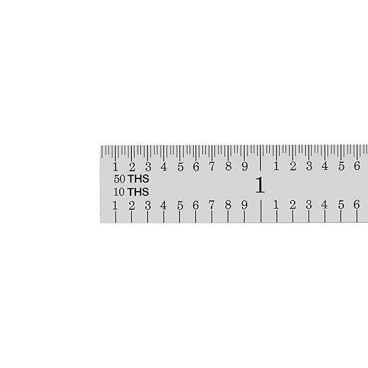 PEC Tools 6" Flexible Mechinist Ruler, High-Quality Stainless Steel, 3R Graduation (1/32", 1/64", 1/10", 1/50"), Trusted by Professionals, Made in USA