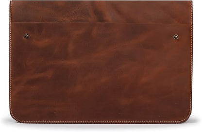 MegaGear Top Grain Leather MacBook Bag Laptop Sleeve for MacBook Pro and MacBook Air Case - 16 Inch - 15 Inch - 15.5 Inch (M4, M3, M2, M2, M1, Pro & Max) 2020 to 2024 Models