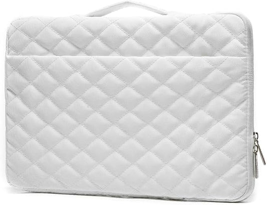 Kinmac 360° Protective Laptop Sleeve Case Bag Cover with Handle for MacBook Air 15 inch, and 15 inch-15.6 inch HP,Lenovo,Dell,ASUS,Acer Notebook Computer (White Embroidery)