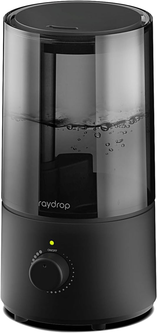 raydrop Humidifiers for Bedroom, raydrop Cool Mist Humidifiers for Babies, 1.0L Quiet Ultrasonic Humidifier, Space-Saving, Filterless, Auto Shut Off - (0.26 Gallon, US 110V)