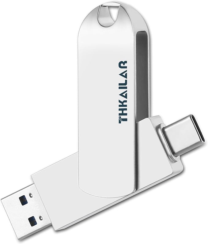 Thkailar USB 3.1 C Memory Stick 256GB,2 in 1 USB A to Type C Thumb Drive,Read Up to 150MB/s Memory Stick Dual Ports,Flash Drive for Android Phone,Computer,MacBook Pro,Tablet,Laptop