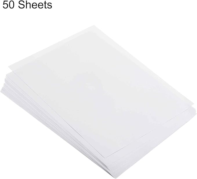 MECCANIXITY 50 Sheets Colored Copy Paper 8.3 x 5.8 Inch Printer Paper 80gsm White for Office Printing, Document Copying, Invitations, Forms, Art Projects