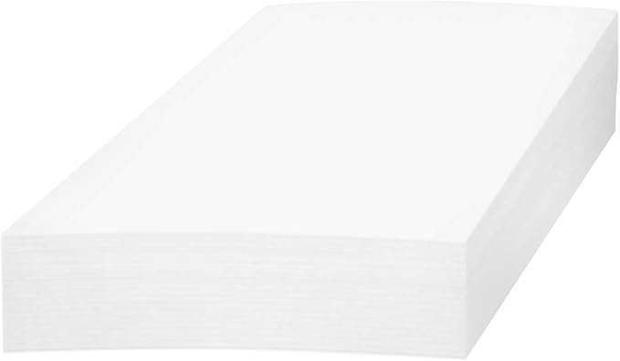 A5 Premium White Cardstock| For Copy, Printing, Writing | 5.83" x 8.27" inches (148 x 210 mm - Half of A4) | Full ream of 100 Sheets | 65lb