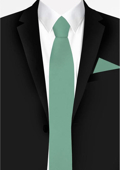 Jacob Alexander Men's Slim Width 2.75" Solid Color Tie