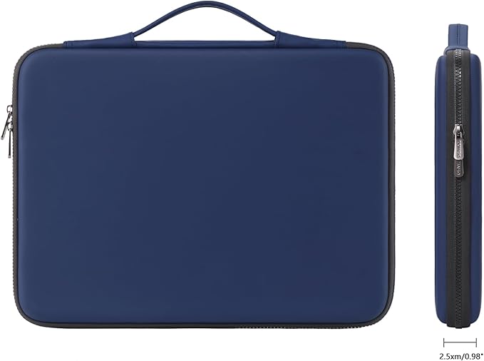DOMISO 13.3 inch Laptop Sleeve with Handle Shockproof Computer Bag Waterproof EVA Protective Carrying Case for 13-13.3 inch Notebooks/13 MacBook Air/MacBook Pro Retina/Dell XPS 13/HP,Dark Blue
