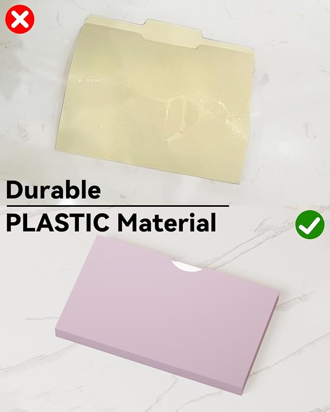 ANSOOK Plastic File Jackets,1" Legal Size Manilla Folder,12 Pack Project File Folders,Heavy Duty Accordion Pocket for Cabinet,Straight Cut Tab,Morandi Color Manila Job Folder for Home Office School