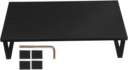 Ergonomic Computer Monitor Stand Riser Black Desk Riser for Stable Screen Elevation to Posture and Work Efficiency