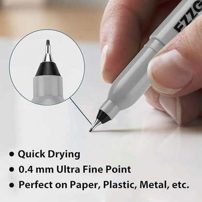Ultra Fine Permanent Marker, 36 Pack Ultra Fine Point Black Permanent Marker set, Works on Plastic, Wood, Stone, Metal and Glass for Doodling, Marking