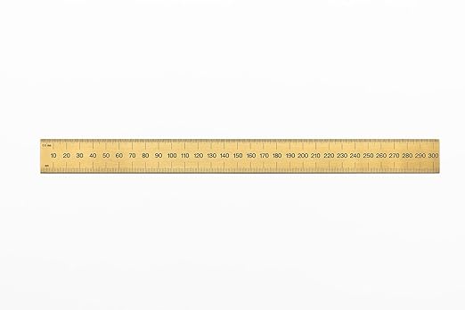 PEC Tools 12"/300mm Rigid Metal Ruler, Titanium Nitride (TiN) Coated Machinist Ruler, E&M Graduation (1/32", 1/64", 0.5mm, 1.0mm), 1" Wide and 0.040" Thick, High Wear Resistance, Made in USA