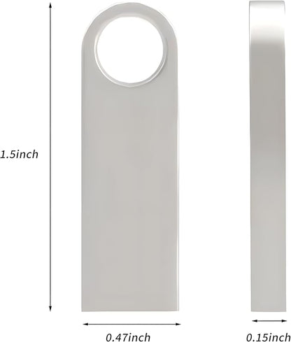 Generic USB Memory (5 Pack Metal USB Silver, 64GB)