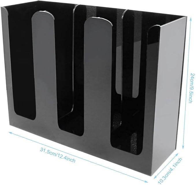 Tirifer Disposable Paper Cup Dispenser, Acrylic Coffee Cup and Lid Storage Organizer Holder, Coffee Milk Tea Shop Restaurant Accessories Christmas Party Supplies, 3 Compartments