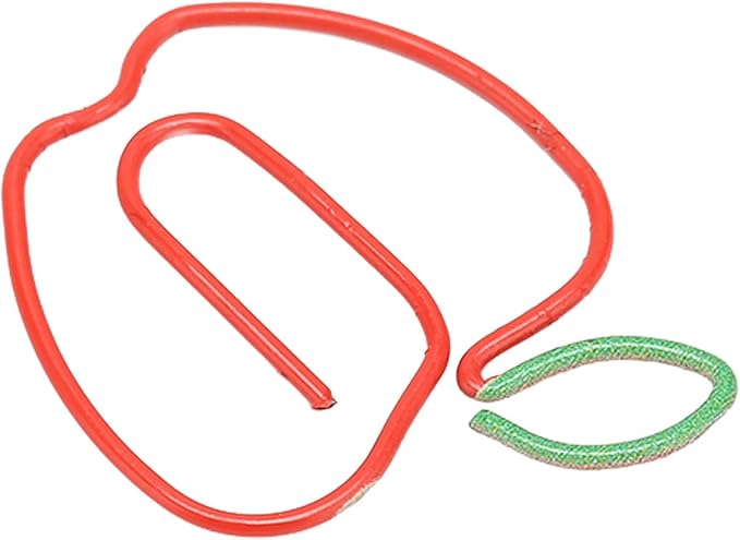 100pcs Cute Fruit Shape Paper Clips Metal Decorative Paperclips Plated Non Slip Mini Clips for Documents and Drawings