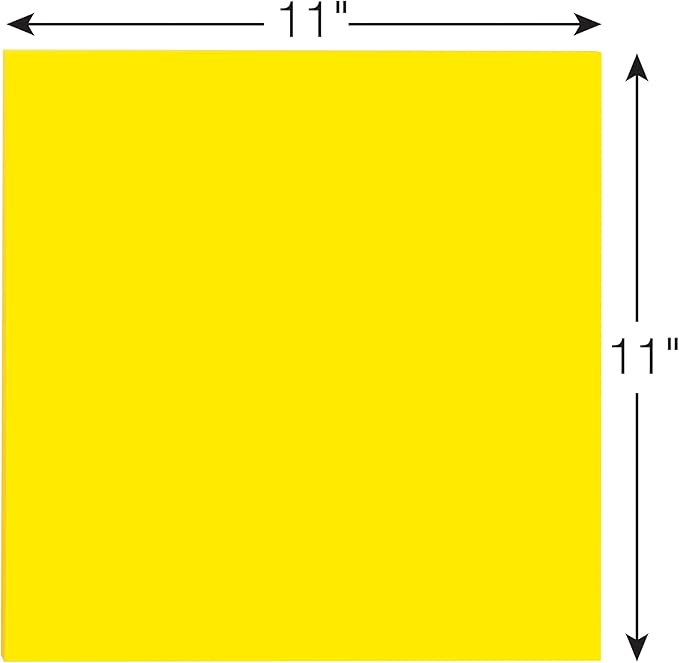 Post-it Super Sticky Big Notes, 11 in x 11 in, 1 Pad, 2X The Sticking Power, Yellow, Recyclable (BN11)