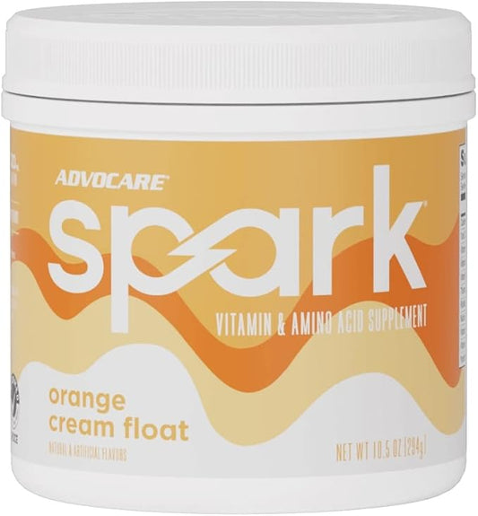 AdvoCare Spark - Energy Drink Mix - Vitamin & Amino Acid Supplement - Supports Energy & Focus - Portable Immune Support - Sugar-Free - Orange Cream Float (10.5 oz)