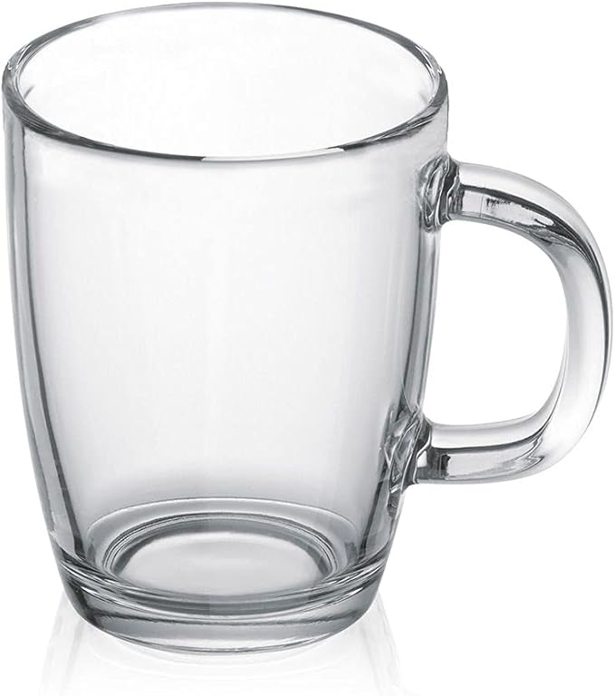 Bodum 12oz Bistro Coffee Mug Single-Wall Tempered Glass, 6 Pack, Clear