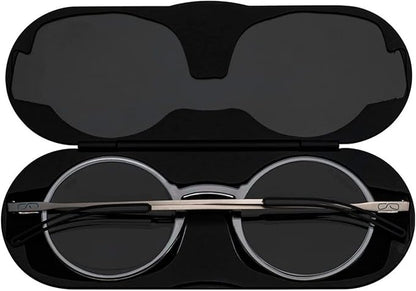 ThinOptics unisex-adult Manhattan Blue Light Blocker Reading Glasses + Milano Case