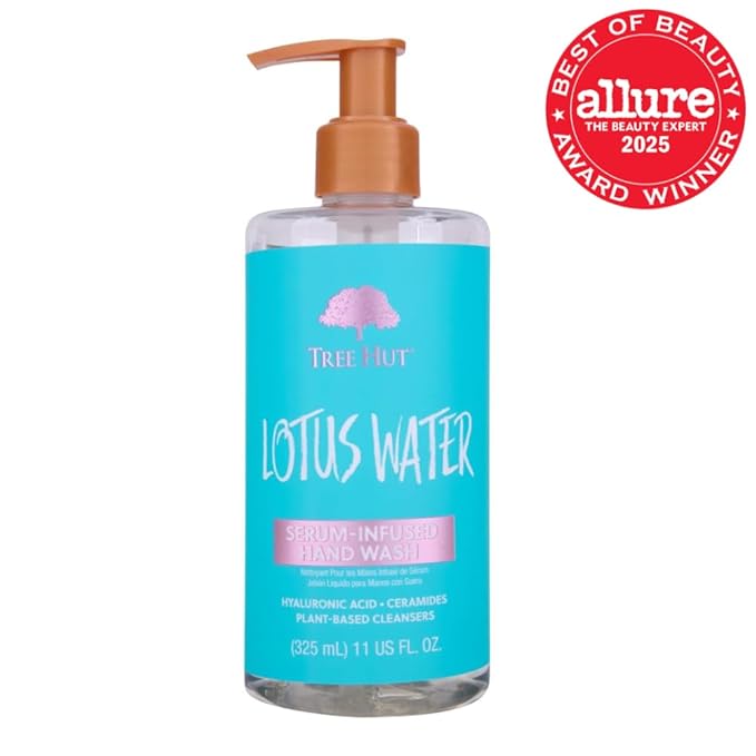Tree Hut Lotus Water Serum Infused Hand Wash | Nourish & Hydrate Hands with Strengthening Skin Care | Long Lasting Scent | Cleanse & Lock in Moisture | 11 fl oz.