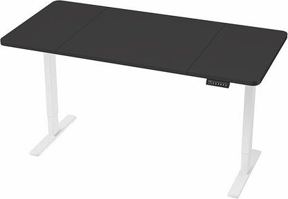 VIVO Electric 60 x 30 in Standing Desk, Memory Height Adjustment, 1B Series, Black Top White Frame, DESK-KIT-1W6B-30