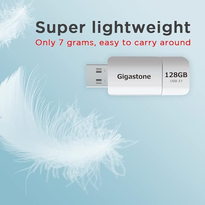 GIGASTONE 128GB Flash Drive (10 Pack) Z60 USB 3.2 Gen 1, 120MB/s Ultra Fast, Retractable Capless Slider Design, Data Storage, Backup for PC/Mac/TV/Car Audio, USB 2.0/3.0/3.1 Compatible