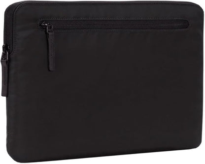 Incase Compact Laptop Sleeve with Flight Nylon - 16 Inch MacBook Pro and Laptop Case – Slim Computer Sleeve with Faux Fur Lining, Front Accessory Pocket with Zipper - Black