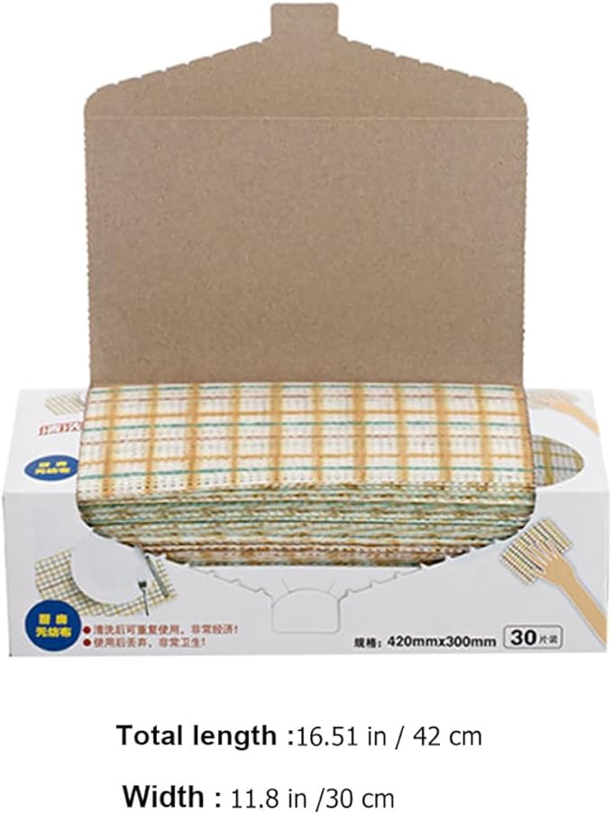 Disposable Kitchen Dish Cloths and Tableware Wipes, 30×42cm, 30pcs, Dual-use Cleaning Cloths for Dishwashing and Household Cleaning