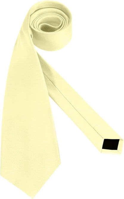 Men's Ties Solid Pure Color 3.15" (8CM) Necktie Plain Formal Business Wedding Black Ties For Men