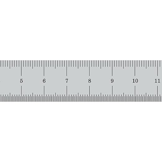 PEC Tools 6"/150mm Rigid Metal Ruler, High-Quality Steel Machinist Rule with Satin Chrome Finish, Decimal/Metric Graduation (1/10", 1/50", 1mm, 0.5mm), Trusted by Professionals, Made in USA
