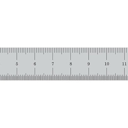 PEC Tools 6"/150mm Rigid Metal Ruler, High-Quality Steel Machinist Rule with Satin Chrome Finish, Decimal/Metric Graduation (1/10", 1/50", 1mm, 0.5mm), Trusted by Professionals, Made in USA
