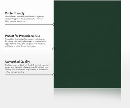 LUXPaper 8.5" x 11" Cardstock | Letter Size | Green Linen | 100lb. Cover (183lb. Text) | 500 Qty