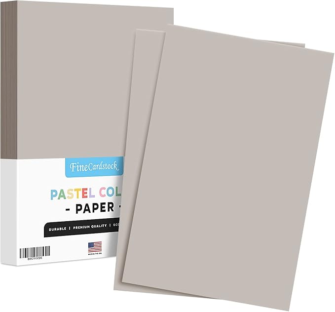 Gray Pastel Colored Paper - Perfect for Documents, Invitations, Posters, Flyers, Menus, Arts and Crafts | 11" x 17" | Regular 20lb Bond (75gsm) Paper - Smooth Finish | Bulk Pack of 100 Sheets