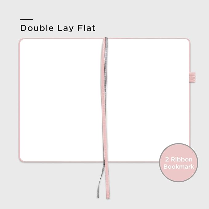 &And Per Se Blank Journal Notebook, 160 Pages, A5 5.7 x 8 inches 100 gsm Thick Paper Notebook Journals for Writing, Hardcover Notebook(1 Pack, pink)