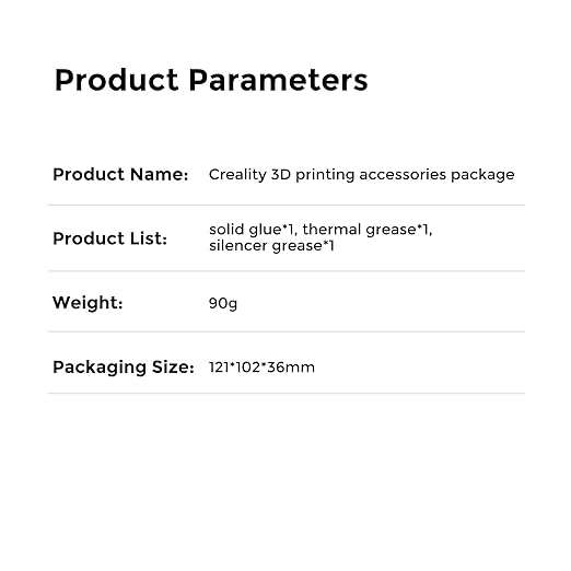 Creality 3D Printer Glue Sticks Set, Thermal Grease + Lubricant Grease + Glue Stick for Hot Bed Warping Reducing 3D Printer Bed Adhesive PVP Solid 3D Gloop for PLA/ABS/PETG/PC/PA/TPU