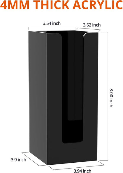 Richboom Acrylic Coffee Cup and Lid Storage Organizer Holder, 1 Compartment, Black