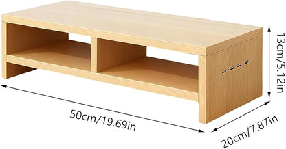 Monitor Stand, with Sleek Modern Design, 50x20x13cm, Monitor Stand Riser, Wireless Charging Desk Organizer, Ergonomic Height, for Multitasking and Desktop Organization