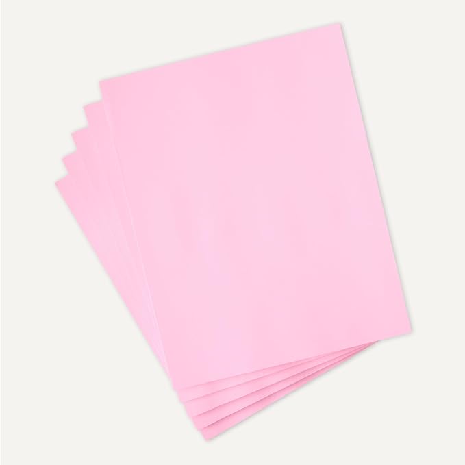 Amazon Basics 30% Recycled Color Copy Paper, 8.5" x 11", 20lb, 500 Sheets, Pastel Pink