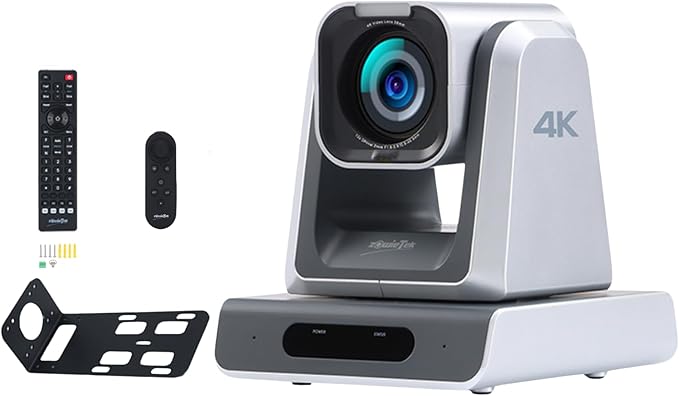 Zowietek 4K NDI|HX3(Certified) PTZ Camera PoE, 25X Optical Zoom, Simultaneous HDMI & SDI outputs, RTSP/RTMP(s)/SRT, Standalone IP Live Streaming to Youtube, Twitch for Meeting, Church, Event, Teaching