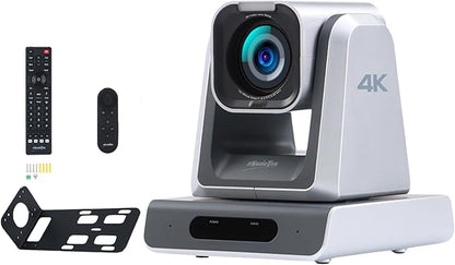 zowietek 4K PTZ Camera PoE, 18X Optical Zoom, Simultaneous HDMI and SDI Output, USB Out for Conference, RTSP/RTMP(s)/SRT, Standalone IP Live Streaming to YouTube for Meeting, Church, Event