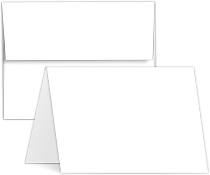 Greeting Cards Set - 5x7 Blank White Cardstock and Envelopes | Perfect Card Stock for Invitations, Bridal Shower, Birthday, Gift, Invitation Letter, Weddings | 65 Cover - Set of 50