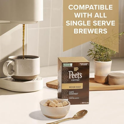 Peet's Coffee, Dark Roast Single Serve Coffee Pods - Single Origin Sumatra 64 Count (2 Boxes of 32 Pods)