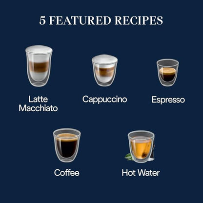 De'Longhi Magnifica Start Automatic Espresso Machine with Auto Milk Frother & Built in Grinder - 5 One-Touch Recipes, Easy-to-Clean, Home Barista Coffee Maker for Lattes, Cappuccino, Iced Coffee