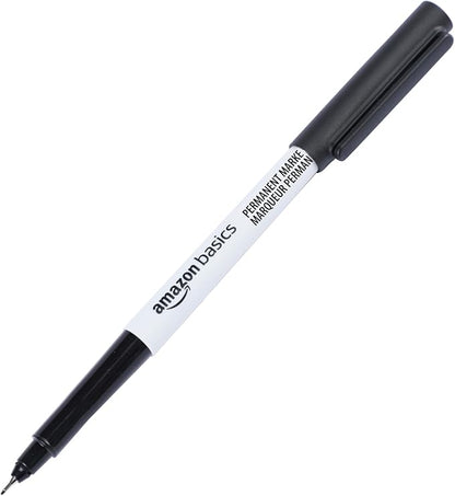 Amazon Basics Ultra Fine Point Permanent Markers, Black, 24-Pack