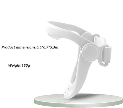 360°Adjustable Neck Brace - Cervical Collar with Neck Stretcher | Neck Orthotics for Forward Head Posture Correction and Cervical Spine Support and Alleviating Pressure (White)