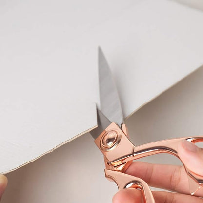 Professional Heavy Duty Tailor Scissors Leather Scissors 8" Rose Gold Stainless Steel Dressmaker Shears with Sharp Stainless Steel（Rose Gold）