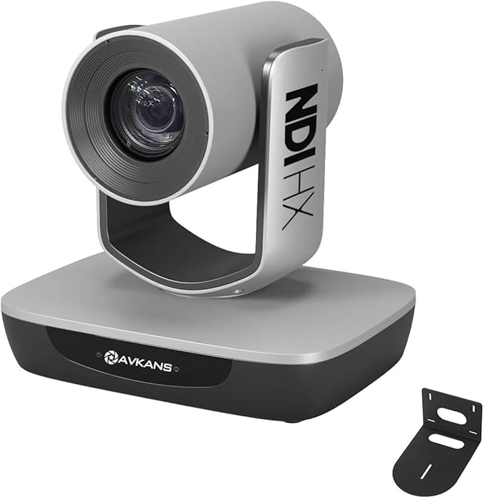 AVKANS NDI Camera, 20X Zoom 3G-SDI HDMI PTZ USB Web Camera with USB Video Output for Church Worship Live Events, PoE IP Livestream Video Camcorder for Video Production