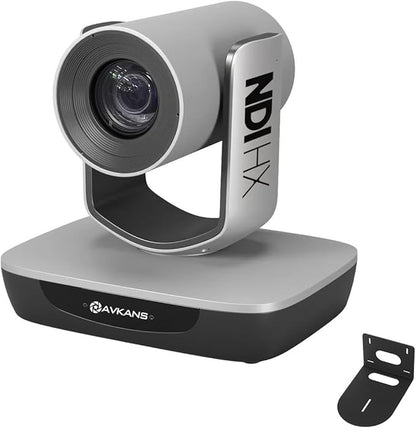 AVKANS NDI Camera, 20X Zoom 3G-SDI HDMI PTZ USB Web Camera with USB Video Output for Church Worship Live Events, PoE IP Livestream Video Camcorder for Video Production