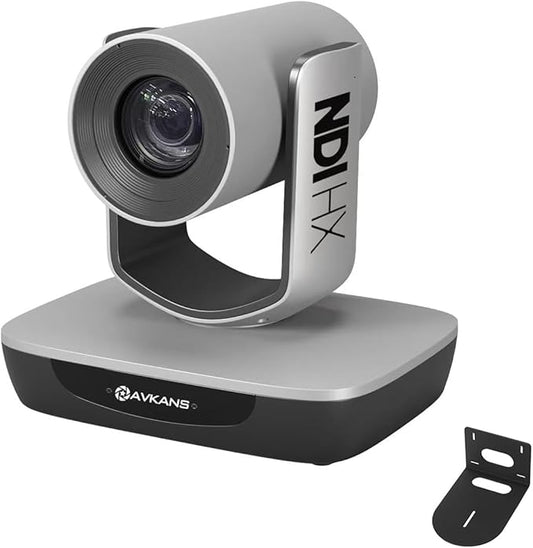 AVKANS NDI Camera, 20X Zoom 3G-SDI HDMI PTZ USB Web Camera with USB Video Output for Church Worship Live Events, PoE IP Livestream Video Camcorder for Video Production